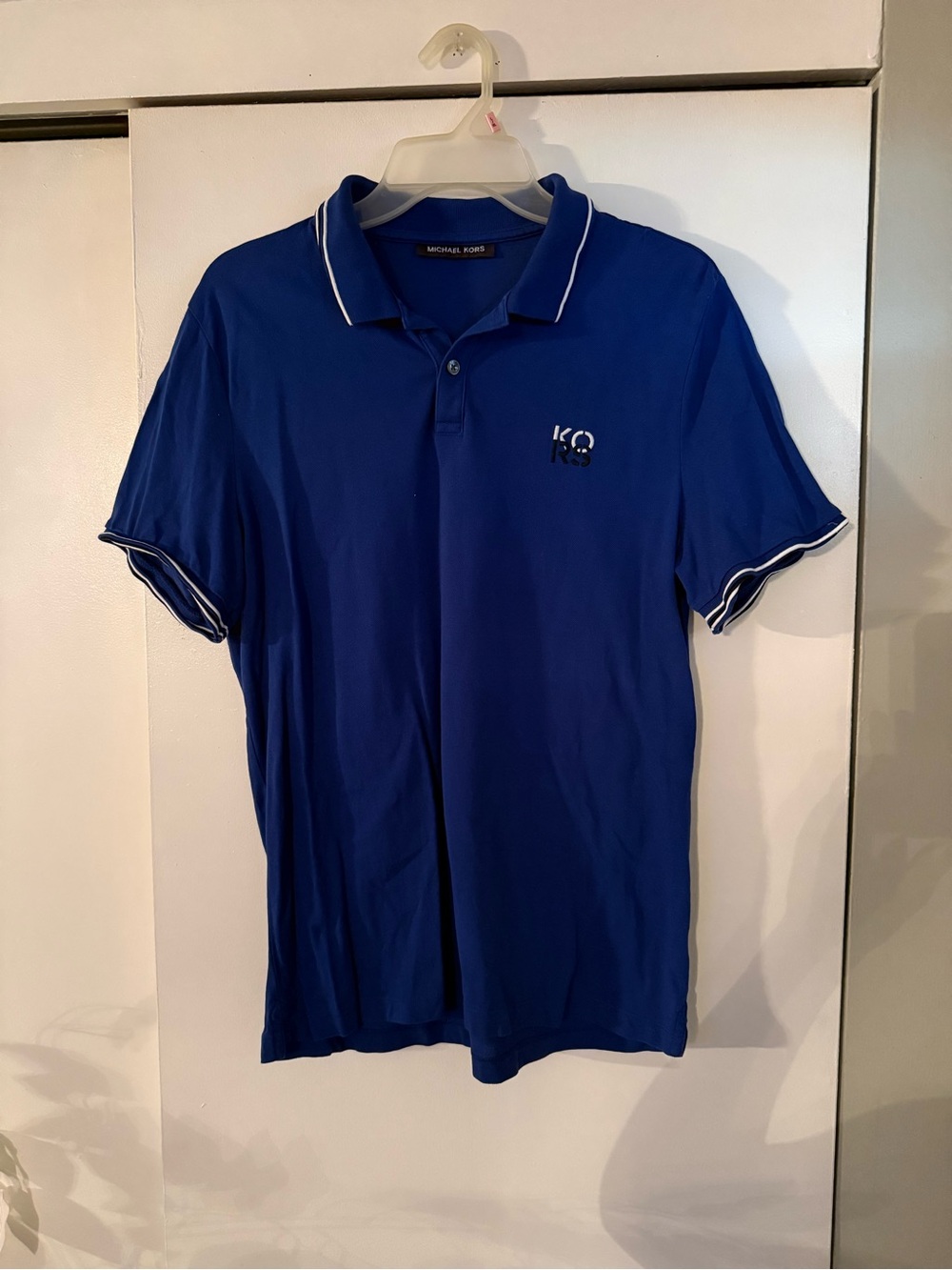 Michael Kors Men’s Cobalt Blue Polo with Contrast Trim